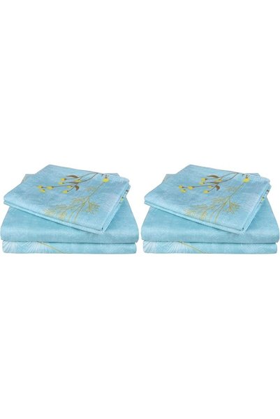 JSD Floral Printed Sheet Set King, Soft Microfiber Botanical Bed Sheets 15" E...