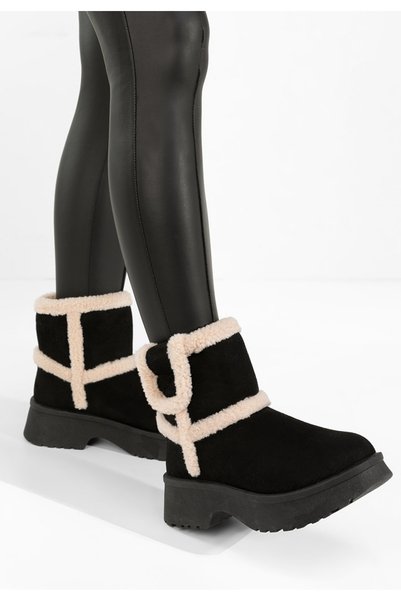 B T Shoes Women's fur-lined boots Sicona black