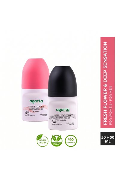 Agarta Kadın Flower Roll-on + Erkek Deep Sensatıon Roll-on 2 x 50 ml