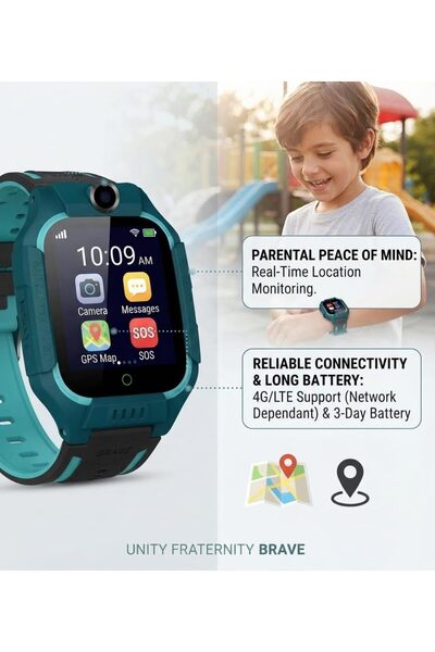 Generic Brand Kids Multifunction Smart Watch, 1.44 inch Display, GPS, Waterpr...