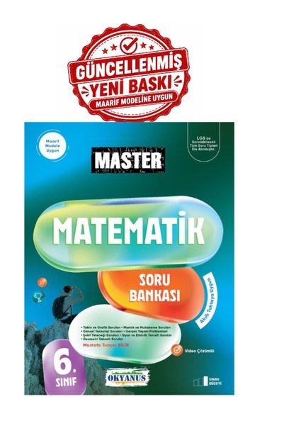 Okyanus Yayıncılık Okyanus Yayınları 6. Sınıf Master Matematik Soru Bankası 2027 Yeni Baskı Maarif Modeline Uygun