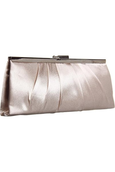 Jessica McClintock Blaire Women's Satin Frame Evening Clutch Bag Purse with S...