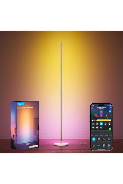 Govee مصباح أرضي RGBIC، مصباح زاوية LED يعمل مع أليكسا وماتر، ذهبي اللون