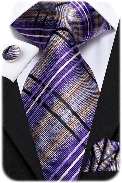 Dubulle Mens Paisely Silk Tie for Men Necktie and Pocket Square Set