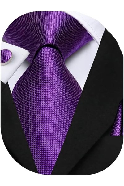 Dubulle Mens Paisely Silk Tie for Men Necktie and Pocket Square Set