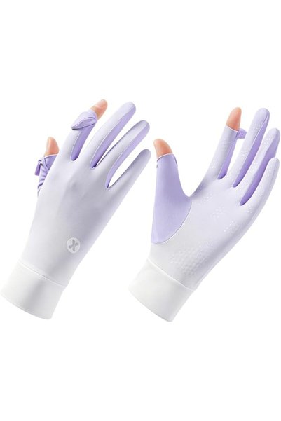 GENERAL UPF 50+ UV Sun Protection Woman Gloves - Sunblock Fingerless and Full...