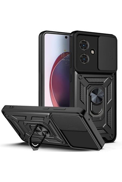 Aiyando Husa pentru Motorola Moto G55 Ring Armor Kickstand Tough Rugged Cover...