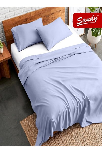 Sandy Premium Quality Flat Sheet and Pillowcases, Bed Sheet 3 Pieces Set (Ful...