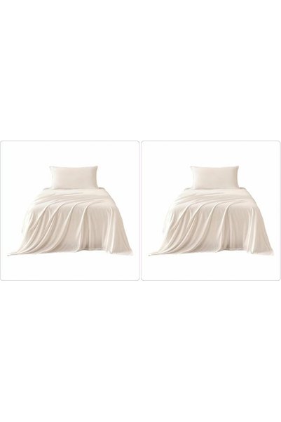 D DONETELLA FEEL THE LUXURY طقم ملاءات سرير دونيتيلا مكون من 4 قطع لسرير سوبر...