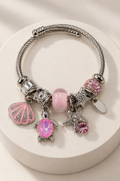 MakeWell Children's Boy Fruit Figured Charm Steel Bracelet – Small Size Tarni...