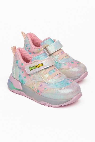 Dilimler Ayakkabı Şirinbebe Orthopedic Baby Girl Children's Shoes Powder Velc...