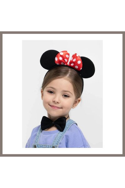 Generic Brand Σετ κοστουμιού Minnie Mouse με στέμμα, ουρά και παπιγιόν για πα...
