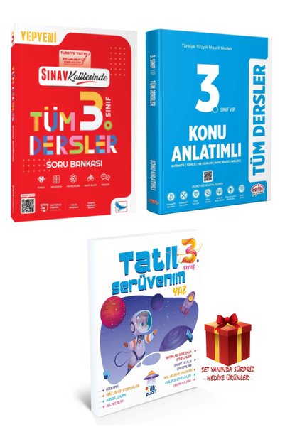 Sınav Yayınları 3.Sınıf Tüm Dersler Soru Bankası + Editör 3.Sınıf Konu Anlatı...
