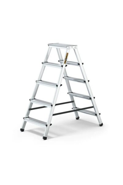 OEM Scara aluminiu, 2 tronsoane, 4 trepte, platforma, max 125 kg, 1.13 m, Dra...