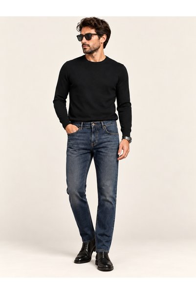 Vigoss Jeans 73509-73615 بنطلون جينز رجالي مستقيم بخصر متوسط 73509-73615