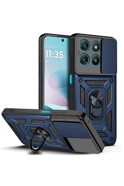 Aiyando Husa pentru Ring Armor Kickstand Tough Rugged Cover cu protectie came...