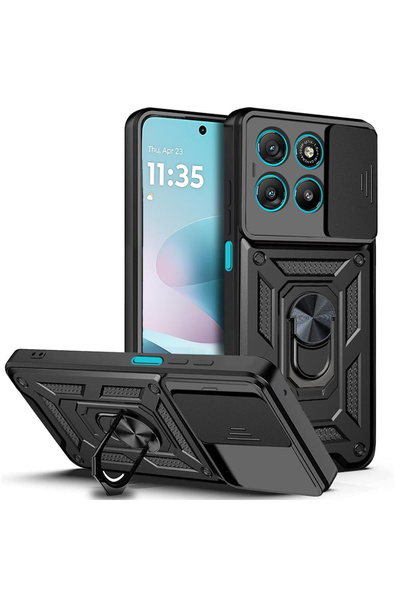 Aiyando Husa pentru Motorola Moto G57 Power Ring Armor Kickstand Tough Rugged...