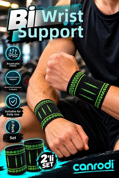 canrodi 2-Piece Compression Wrist Support – Breathable Stretch Fabric