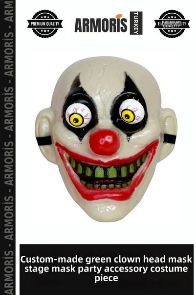 Armoris Special Production Green Teeth Head Mask Stage Mask Party Accessory C...