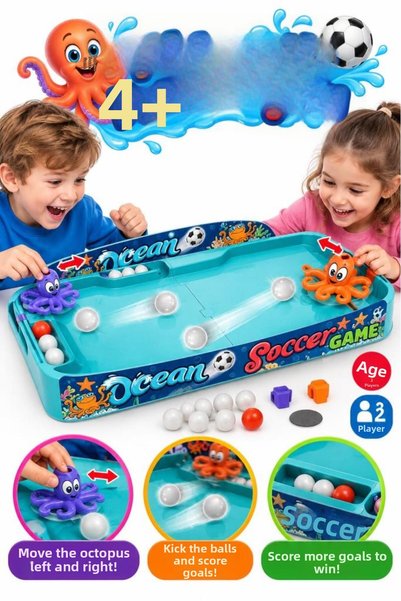 Tıfıl Toys Ocean Soccer Game Portable 2-Player Octopus Table Soccer Game That...