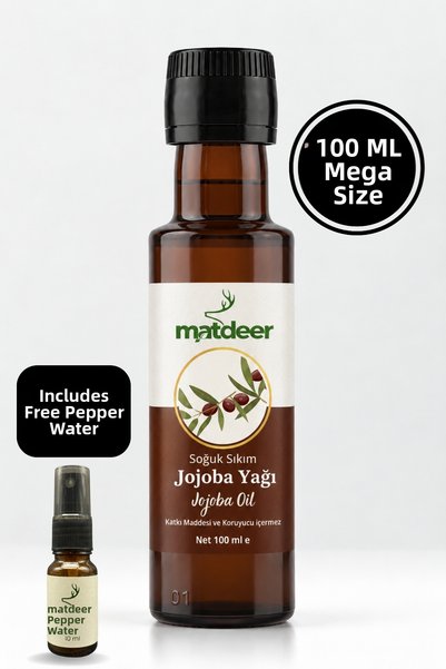 MATDEER 100 ml Jojoba Oil - Moisturizing and Balancing Skin and Hair Care Oil...