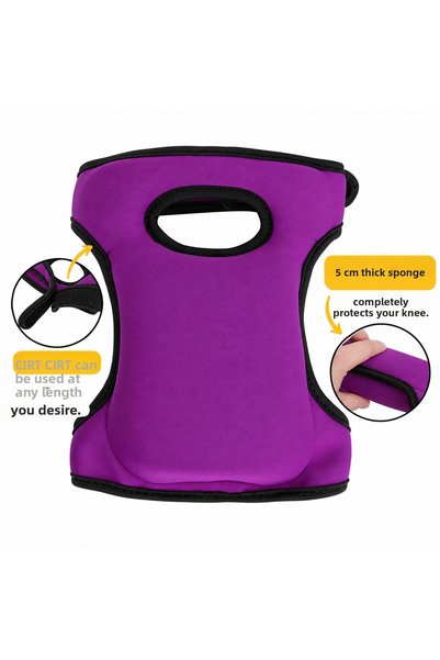 BABUN Adjustable Velcro Black Purple Knee Protector Cushion with Sponge for Floor Cleaning, Home Cleaning, Garden Care, Flower Planting, Weeding, and Repair Work Gardener Floor Cleaning Athlete Cleaning Knee Pads