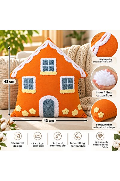 REN Tekstil Masal - Dolgulu Home Decorative Pattern Kirlent