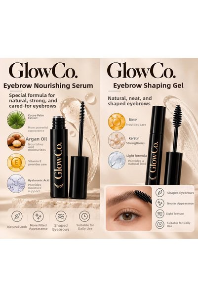 GlowCo. Eyebrow Care Set / Stronger, Fuller, and More Shaped