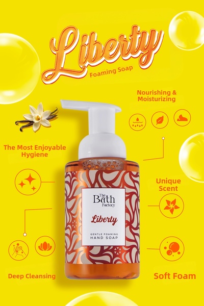 THE BATH FACTORY صابون رغوي مرطب ومنقي ليبرتي 300 مل