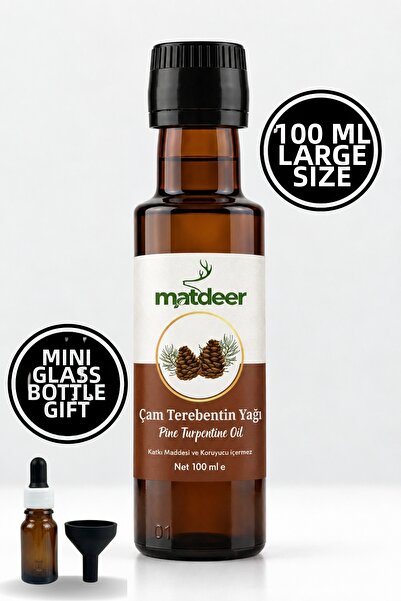 MATDEER 100 ml Pine Turpentine Oil - Strengthening and Refreshing Aromatherap...