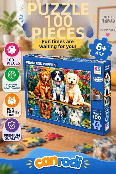 canrodi 31503 Fearless Puppies 100 Piece Puzzle