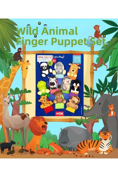 Tox Wild Animals 10 Piece Finger Puppet T781, Educational Toy