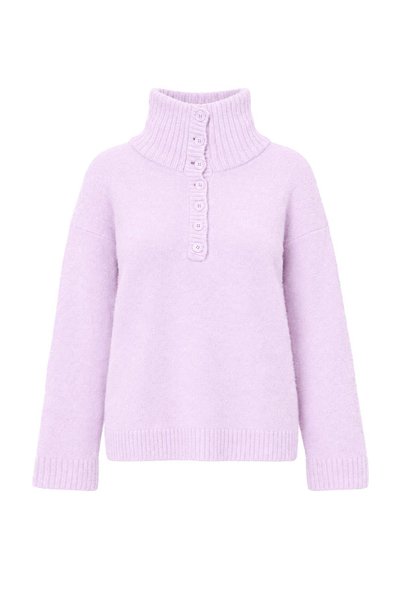 Trendyol Collection Wardrobe Essentials Lilac Soft Textured Special Yarn Knitwear Sweater Twoaw27Kz00115