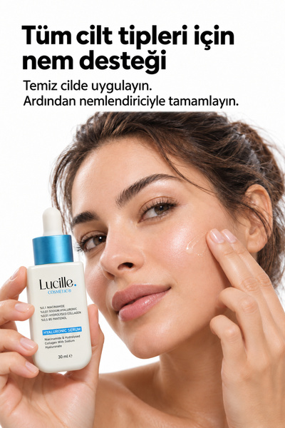 Lucille Hyaluronic Acid Intensive Moisturizing Serum Collagen and Niacinamide Vegan 30 ml