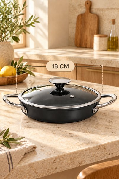 Bonera Pro Plus Titanium Saucepan 18 cm – Fireproof Non-Stick Titanium Coatin...