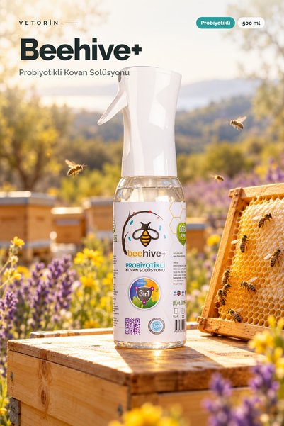 VETORİN Arı Kovan Solüsyonu 500 ml Sprey | Probiyotikli Kovan Temizleyici ve Bakım Spreyi - Beehive+