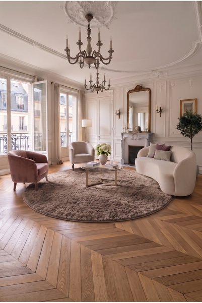 SOFT DECOR Vizon Kaymaz Taban Peluş Yuvarlak Daire Kesme Halı Tozumaz Yumuşak...