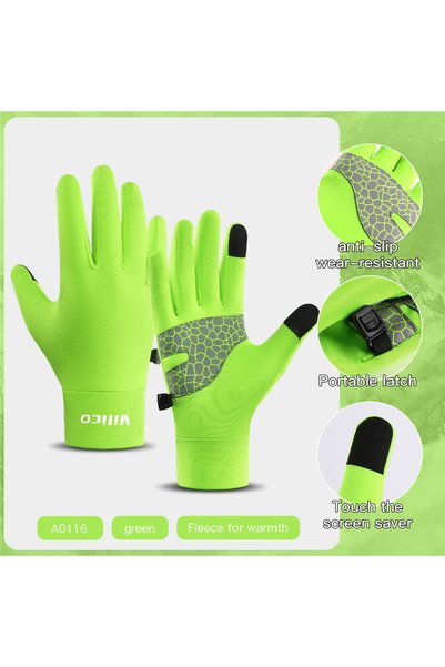 Choice S/M A0116-GN Sports Outdoor Running Men's Winter Warm Knitted Touchscr...