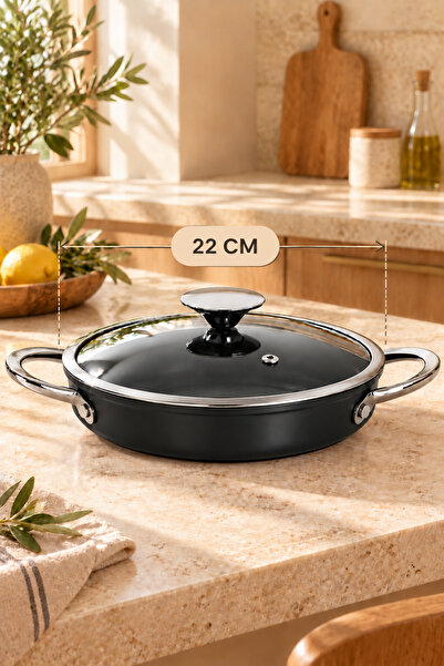 Bonera Pro Plus Titanium Saucepan 22 cm – Fireproof Non-Stick Titanium Coatin...