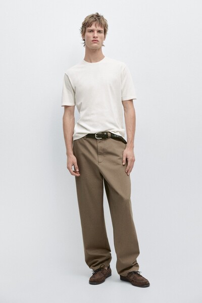 Massimo Dutti Pamuklu triko t-shirt