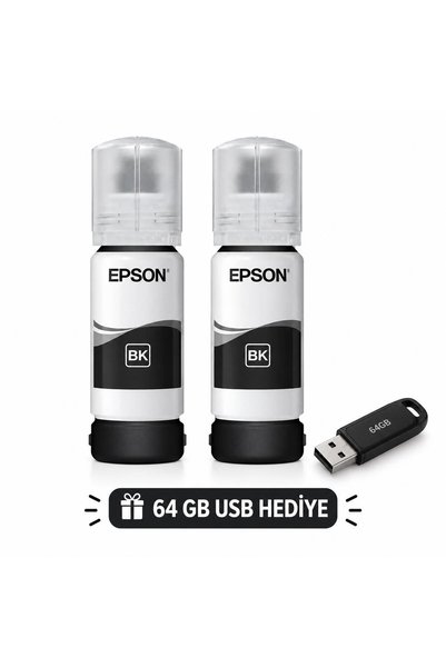 EPSON EcoTank L5290 Uyumlu usb hediyeli 103 (BK) 2 Siyah Mürekkep Seti