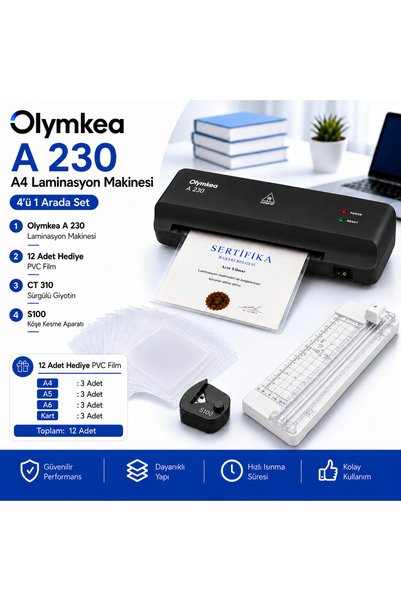 Olymkea A230s 4in1set Laminasyon Makinesi ( A4 )