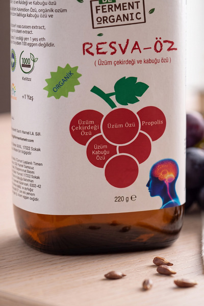 BE FERMENT Resva-Öz 220g |   Pure Grape Seed Extract & Propolis Additive |   100% Natural Antioxidant Grape Seed Extract