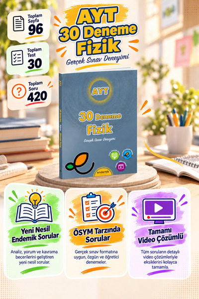 Endemik Yayınları Endemik 2026 Ayt Fizik 30 Lu Deneme Sınavı