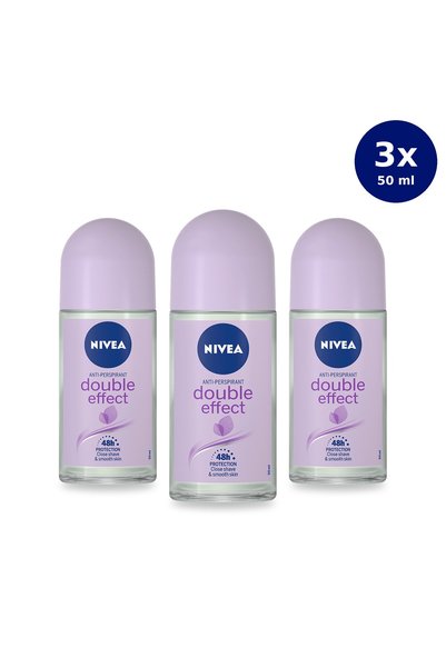 NIVEA Deodorant roll-on pentru femei, dublu efect, 50ml, protecție antiperspi...
