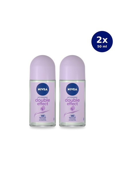 NIVEA Deodorant roll-on pentru femei, dublu efect, 50ml, protecție anti-trans...
