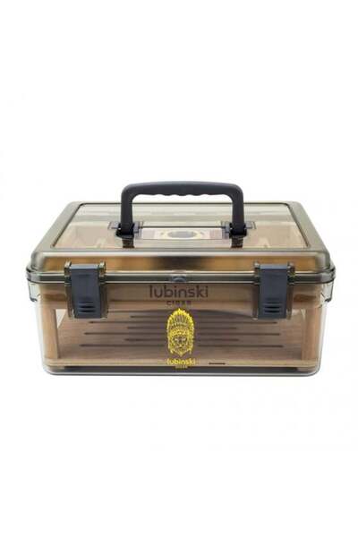 Lubinski Plexi -Sedir Şeffaf Puro Kutusu Humidor 50s