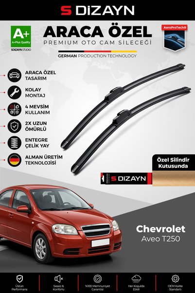 S Dizayn S-Dizayn Chevrolet Aveo T250 Ön Cam Silecek Seti 2006-2011 Premium A...