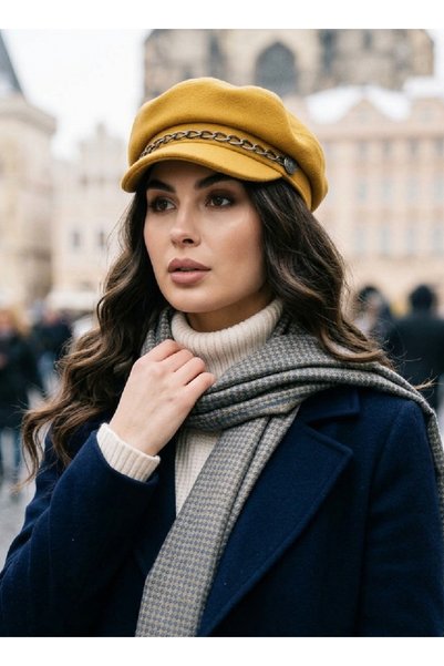 STELLA VESTİNO قبعة كابتن نسائية من كاشي - باريتا بتفاصيل سلسلة