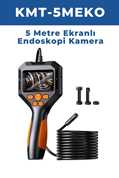 memeti KMT-5MEKO Profesyonel 5 Metre Ekranlı Yılan Kamera – 5,5 mm Kamera Çap...